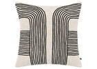 Coussin Evora 20x20 sable/noir