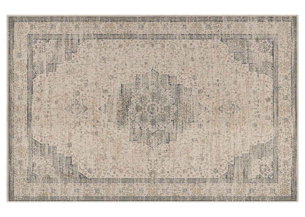 Tapis Kane sable/bleus