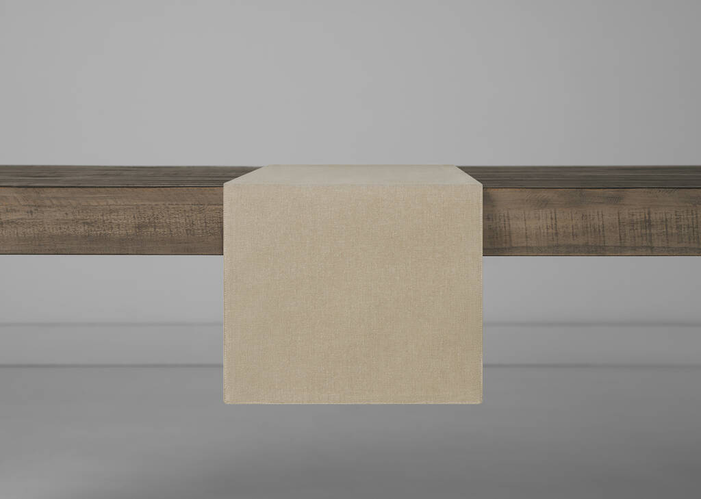 Chemin de table Hydrangea naturel/sable