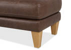 Carson Leather Ottoman -Wes Rum