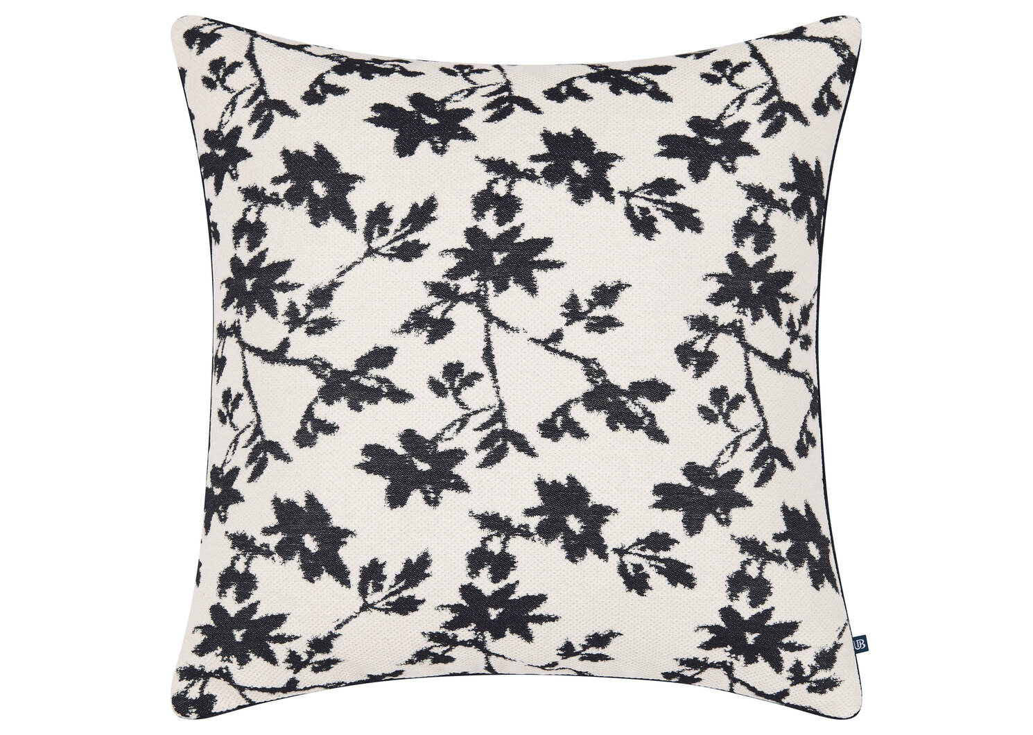 Alaya Floral Pillow 20x20 Ivory/Black