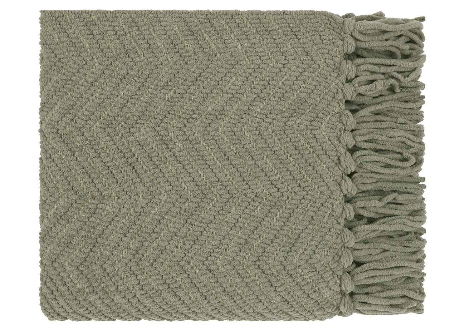 Jeté en chenille Elan sauge