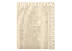 Chelsie Throw Sand/White