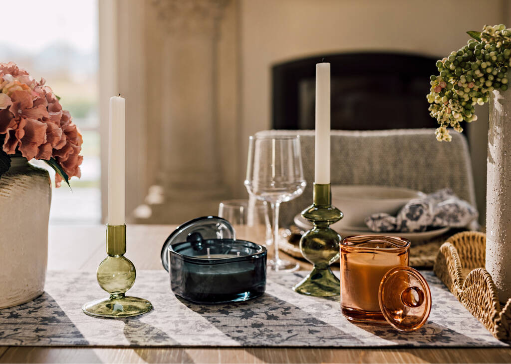 Grande bougie en pot Mimi bleue