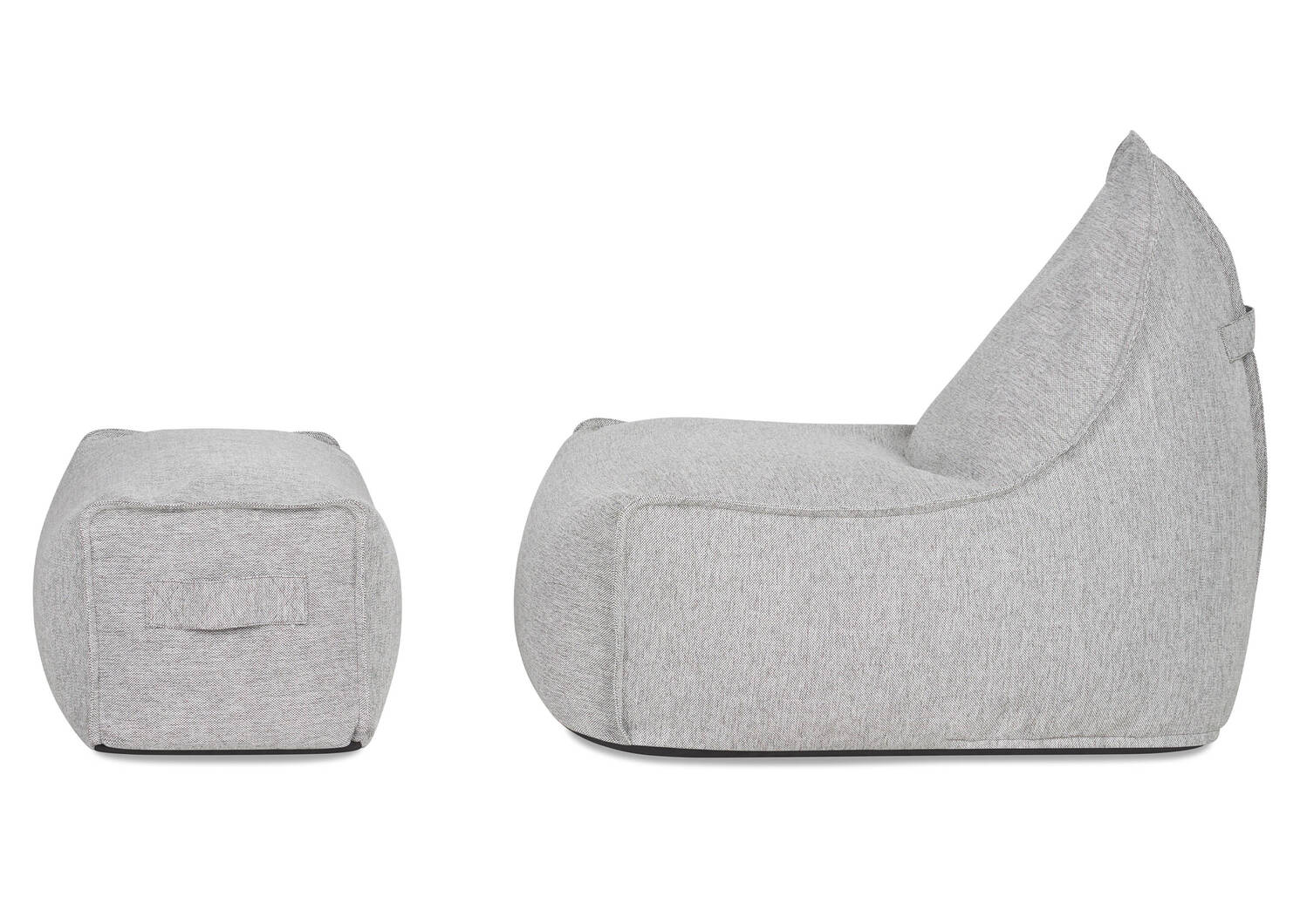 Chaise dét. et r-pieds Cabana -Kobe gris
