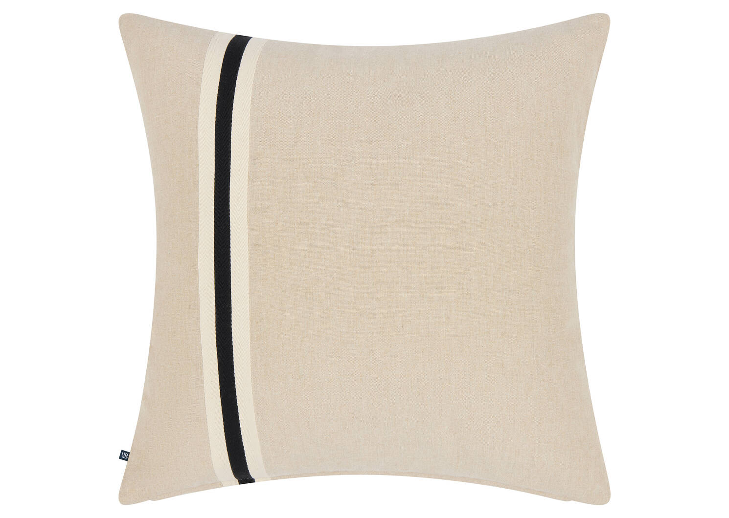 Coussin en coton Leslie 20x20 iv/noir