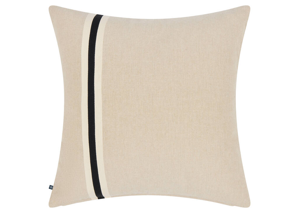 Coussin en coton Leslie 20x20 iv/noir