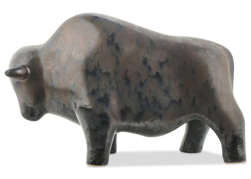 Clyde Bison Decor Grey
