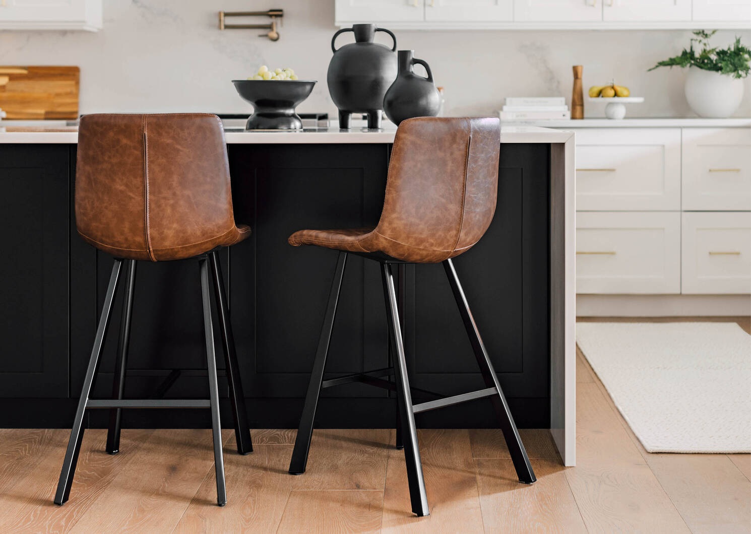Tabouret Callie -Scott cognac
