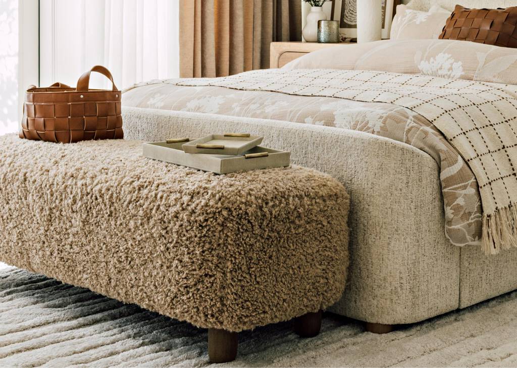 Grand plateau similicuir Burrell sable