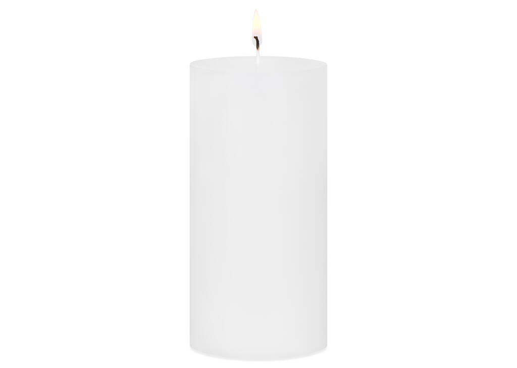 Bougie non-parfumée Cassa 3x6 blanche