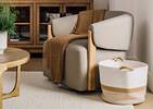 Alicent Swivel Armchair -Vaughn Sand