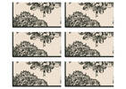 Ensemble 6 serviettes Hydrangea nat/nr
