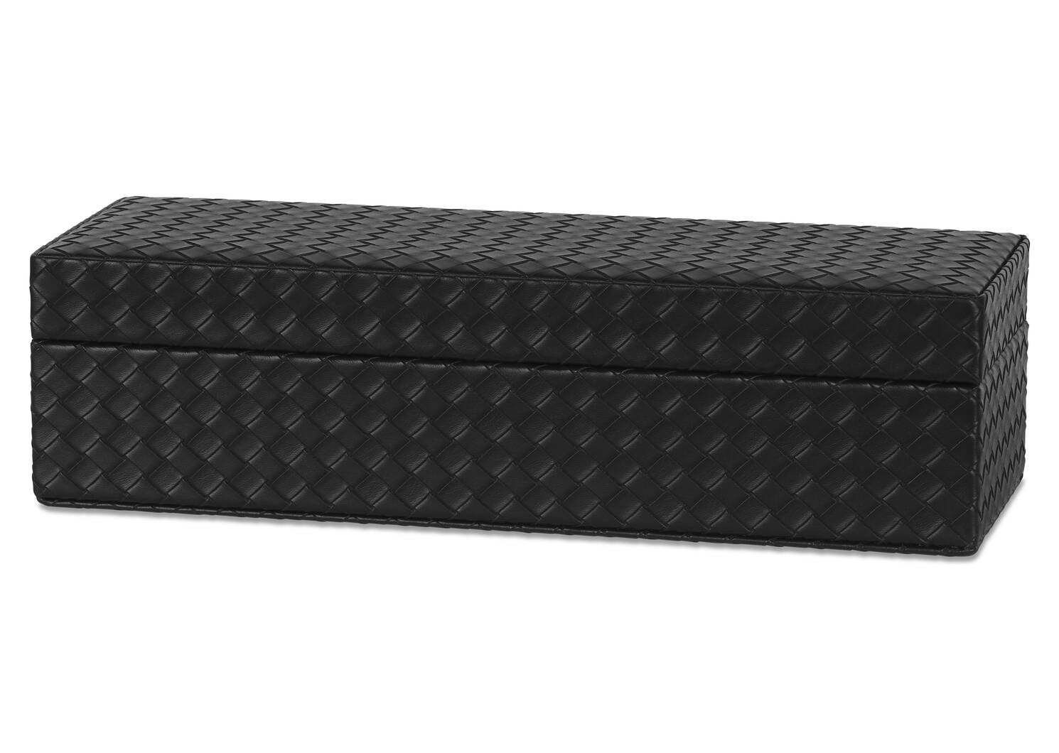 Percy Faux Leather Storage Box Black
