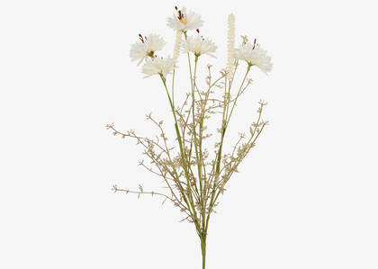 Rhona Cornflower Stem White