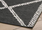 Tapis ext. Loreto 94x126 noir/blanc