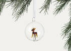 Reindeer Globe Ornament