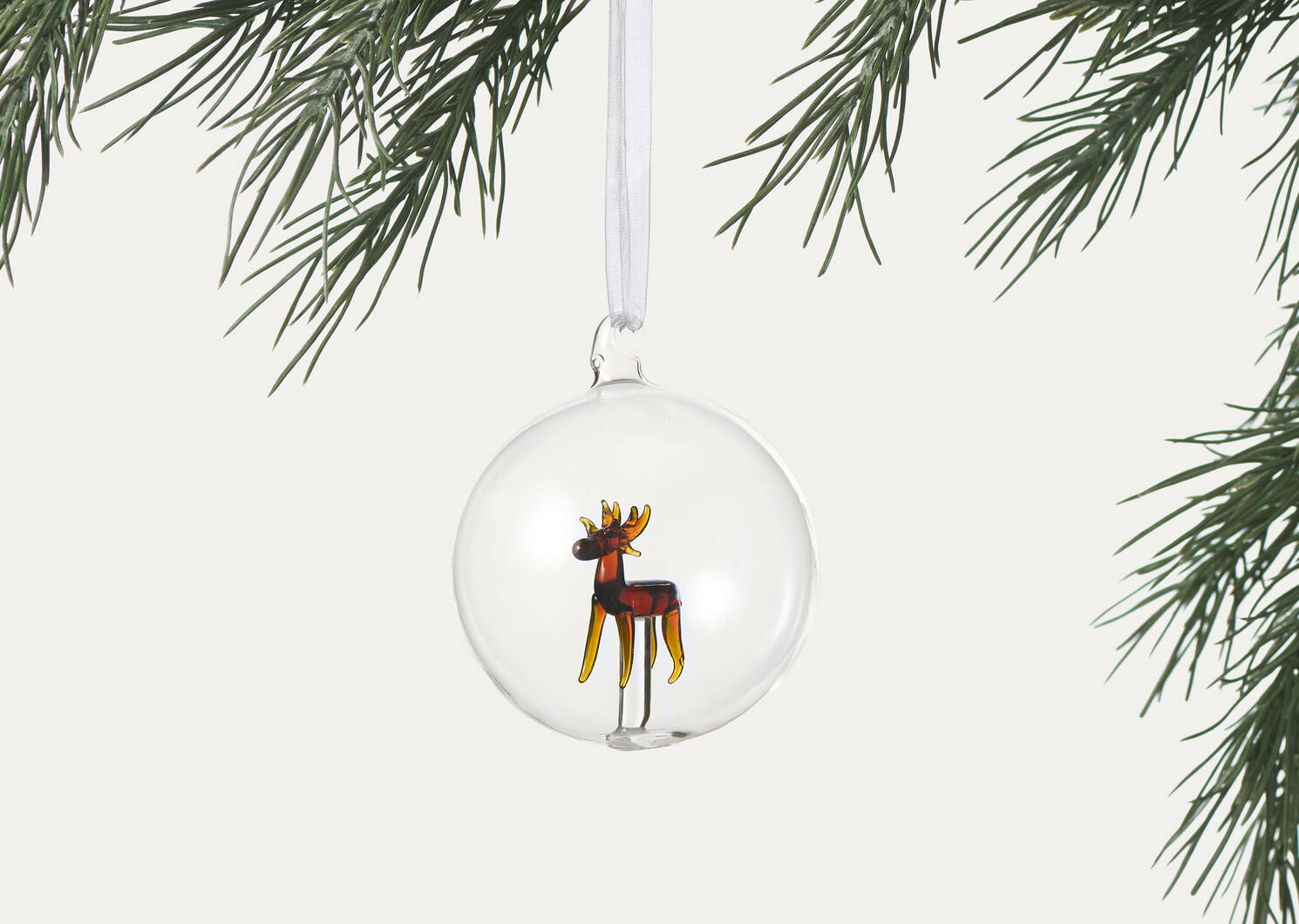 Reindeer Globe Ornament
