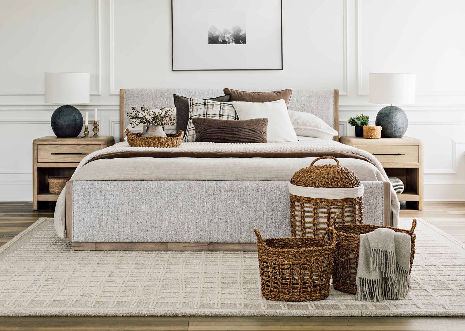 Nichols Wool Rug 60x96 Grey/Ivory