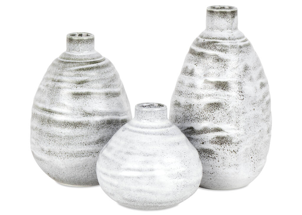 Grand vase Shilo gris/blanc