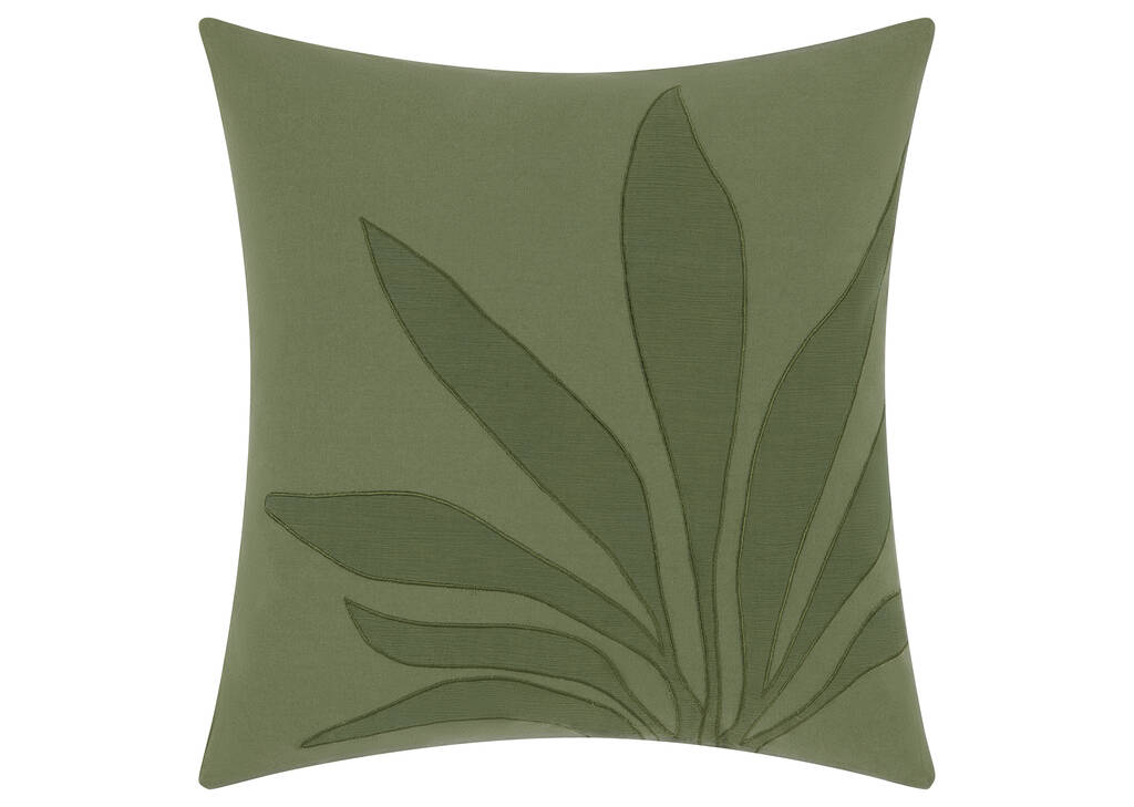 Coussin cot. feuilles Ambrose 20x20 vert