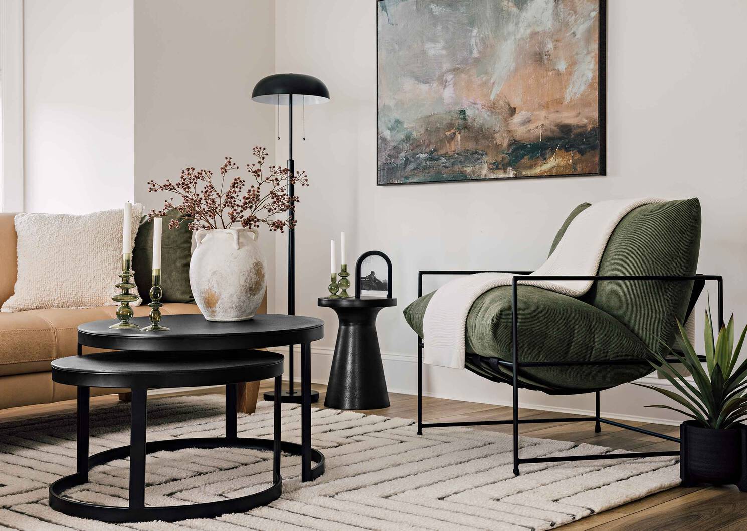 Fauteuil Mondo 38 po -Sorrento olive