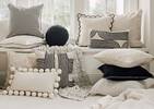 Coussin Evora 20x20 sable/noir