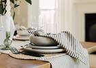 Audley Striped Napkins Set of 6 Green
