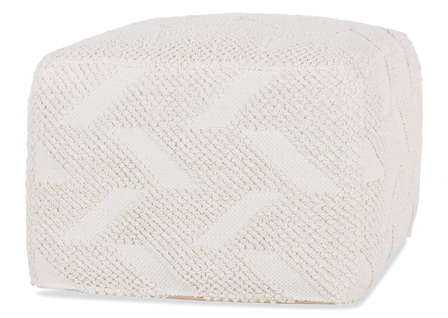 Pouf en coton tissé Emerson naturel