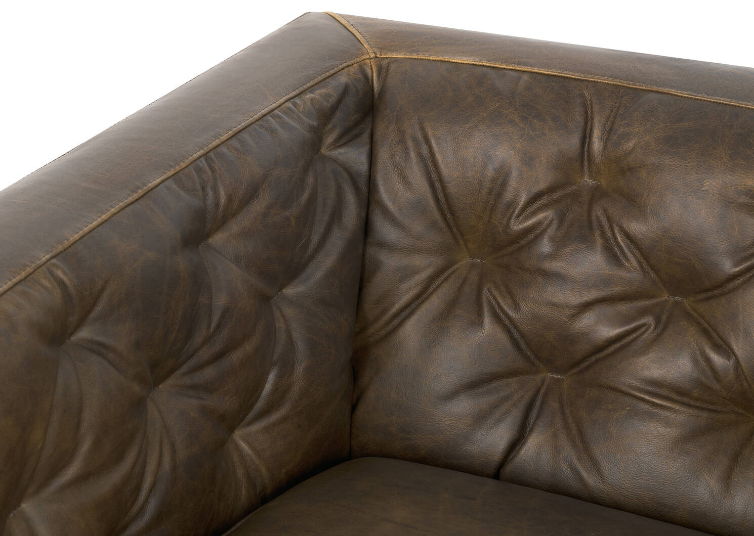 Fauteuil en cuir Marcello -Waco tabac