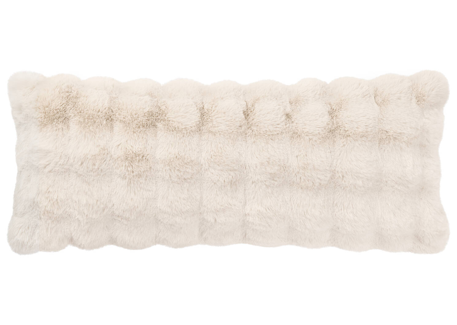 Coussin en f. fourrure Zoey 14x36 huître