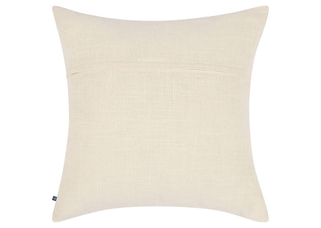 Coussin coton floral Ramea 20x20 iv/brun