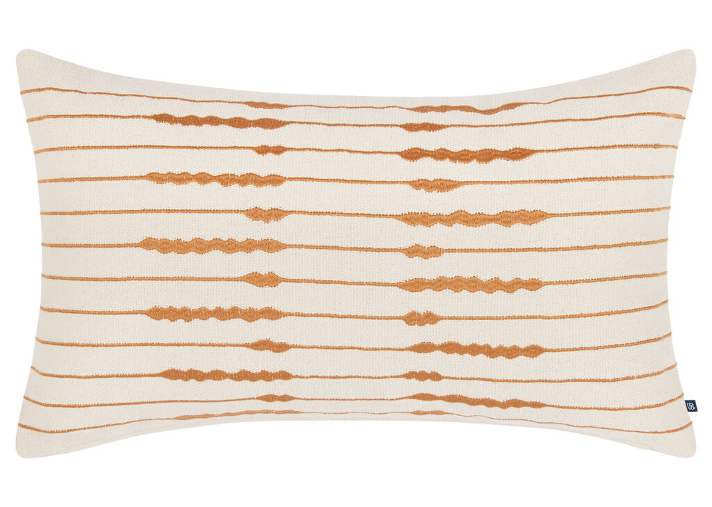 Coussin en coton Zeb 14x24 ivoire/brun