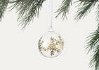 Golden Snowflake Ball Ornament