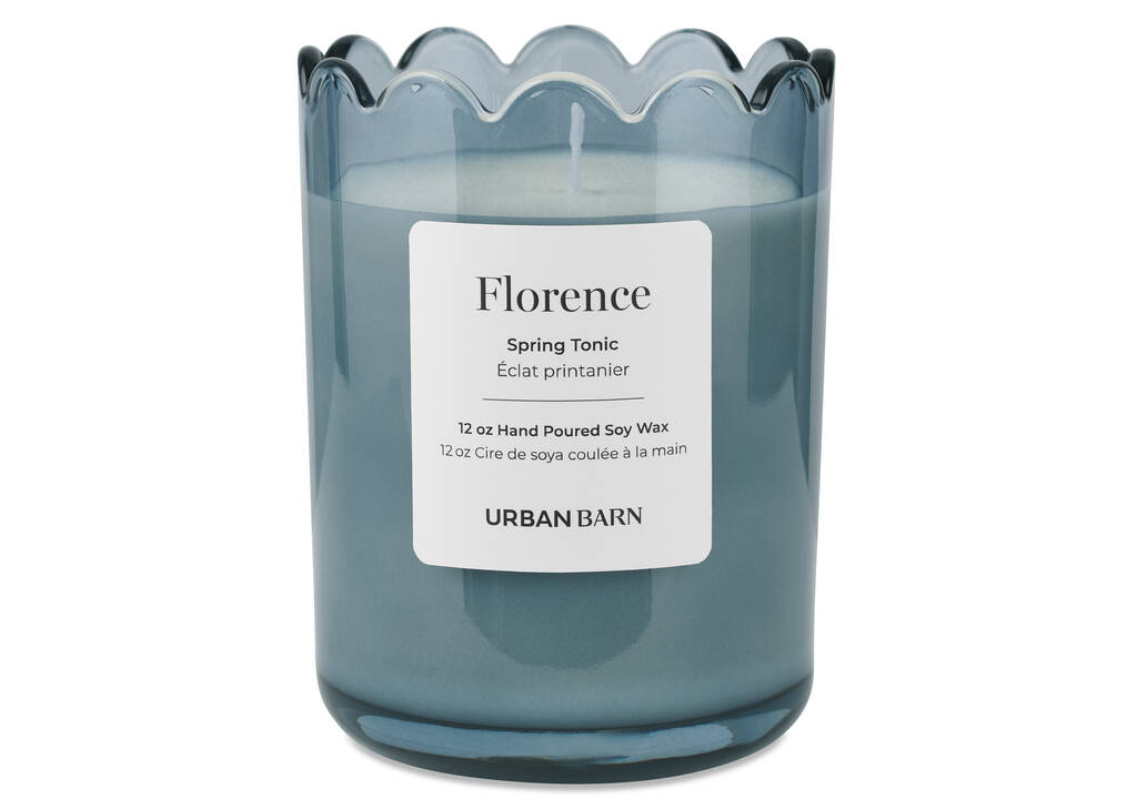 Bougie en pot Florence bleue