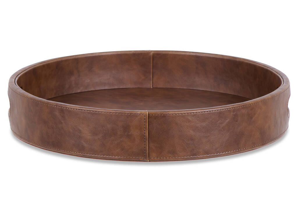 Tessa Round Tray Small Cognac