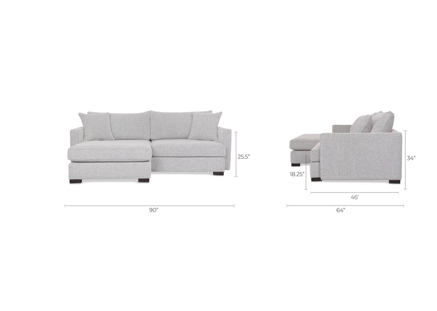Sibley Sofa Chaise -Dylan Hurricane