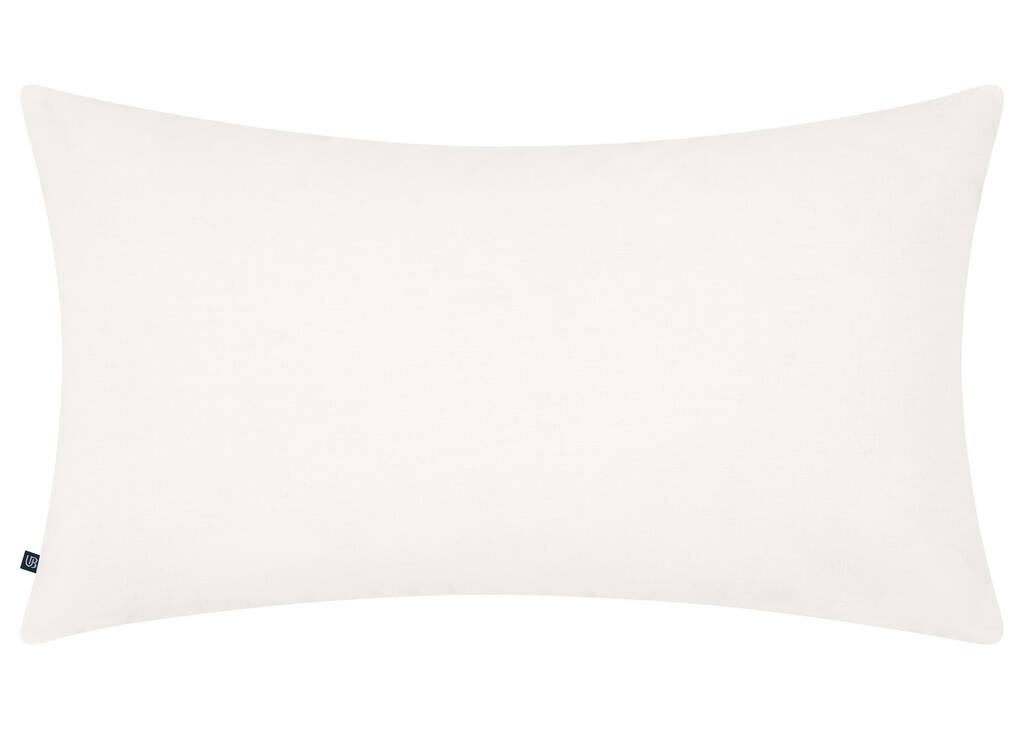 Coussin floral Zivia 12x22 ivoire/vert