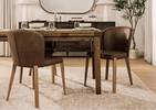Chaise en cuir Eldridge -Leo moka