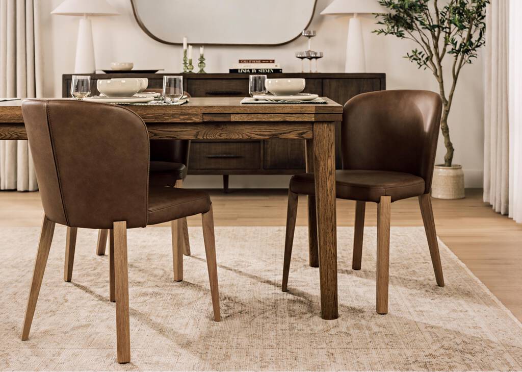 Chaise en cuir Eldridge -Leo moka
