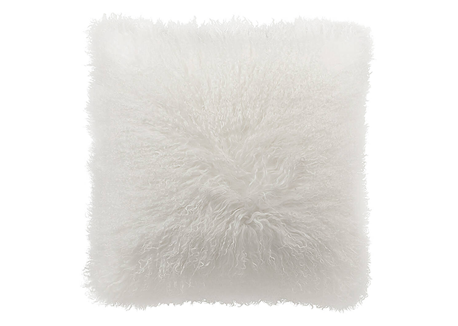 Coussin Mongolian 20x20 blanc