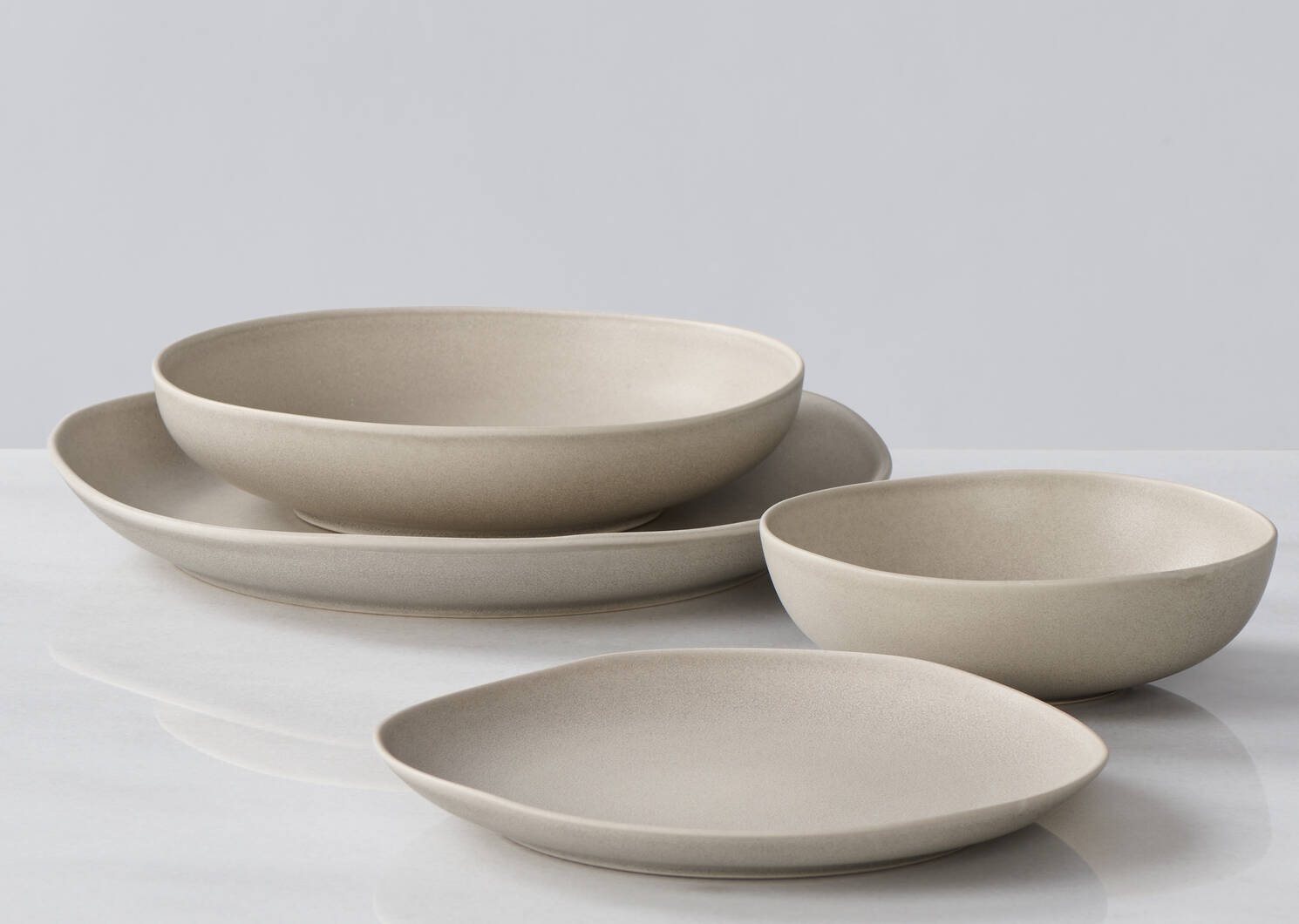 Galiano 16 pce Dish Set Lt Grey