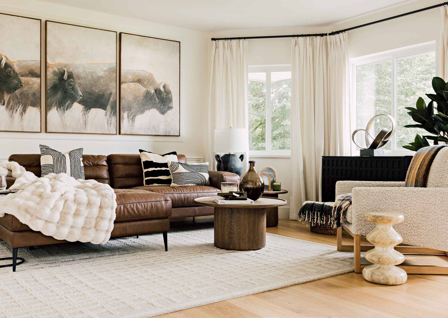 Nichols Wool Rug 60x96 Grey/Ivory