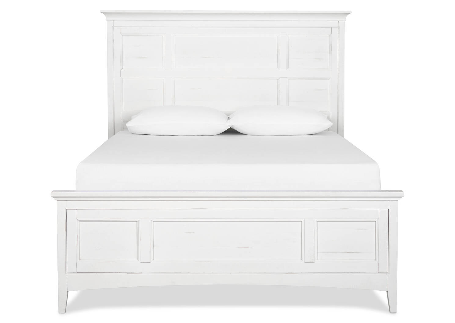 Parker Storage Bed -Heron White, QUEEN