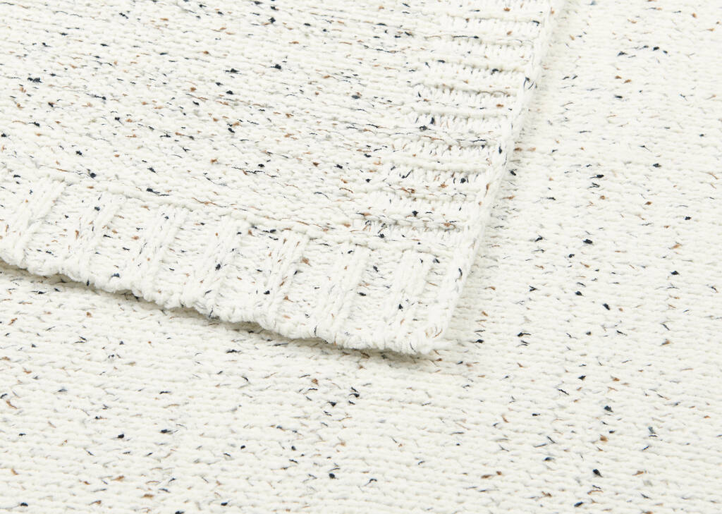 Jet&eacute; chenille mouc. Shana ivoire/multi