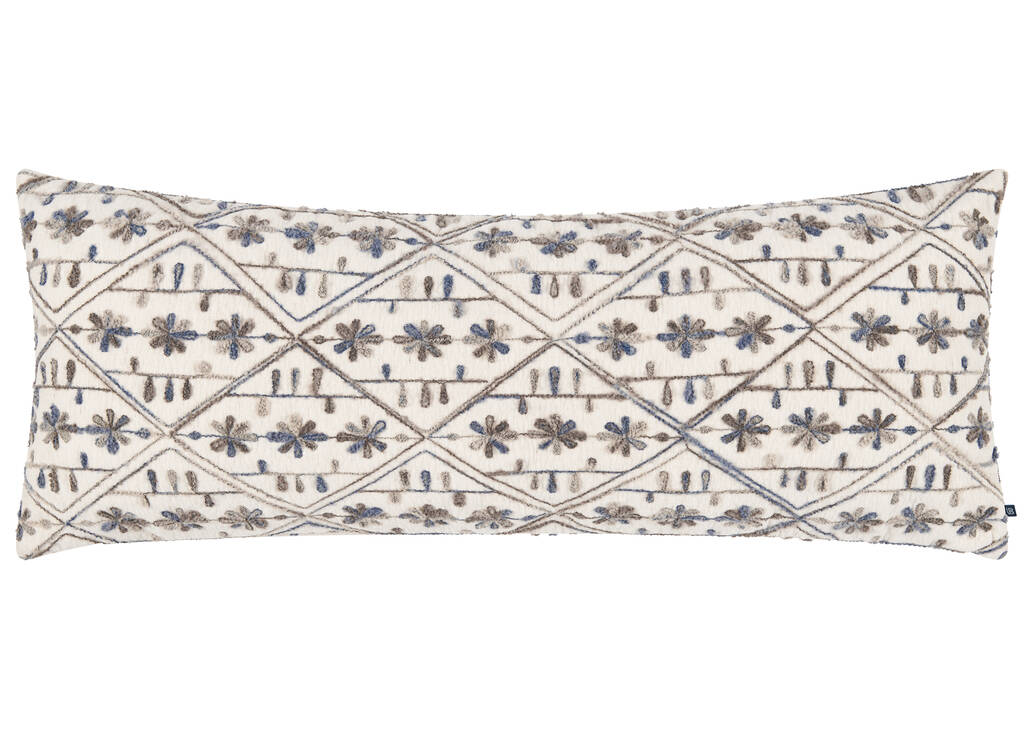 Aliz Embroidered Pillow 14x36 Iv/Multi