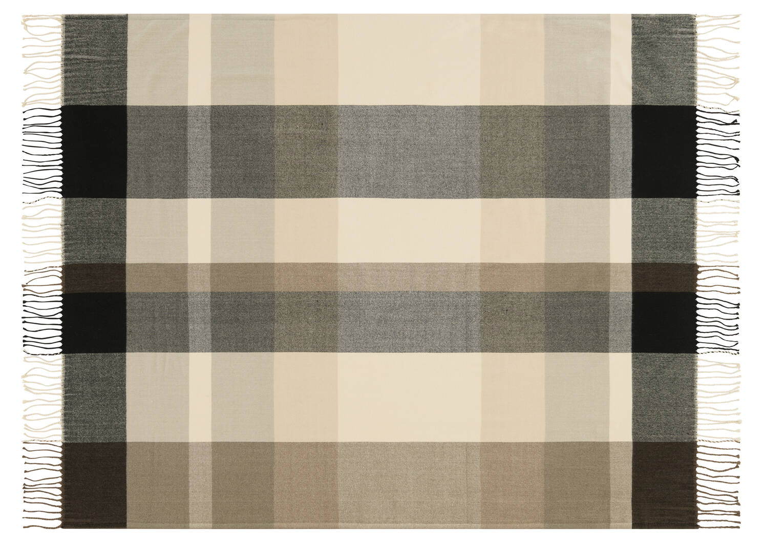 Watkins Throw Sand/Black/Ivory