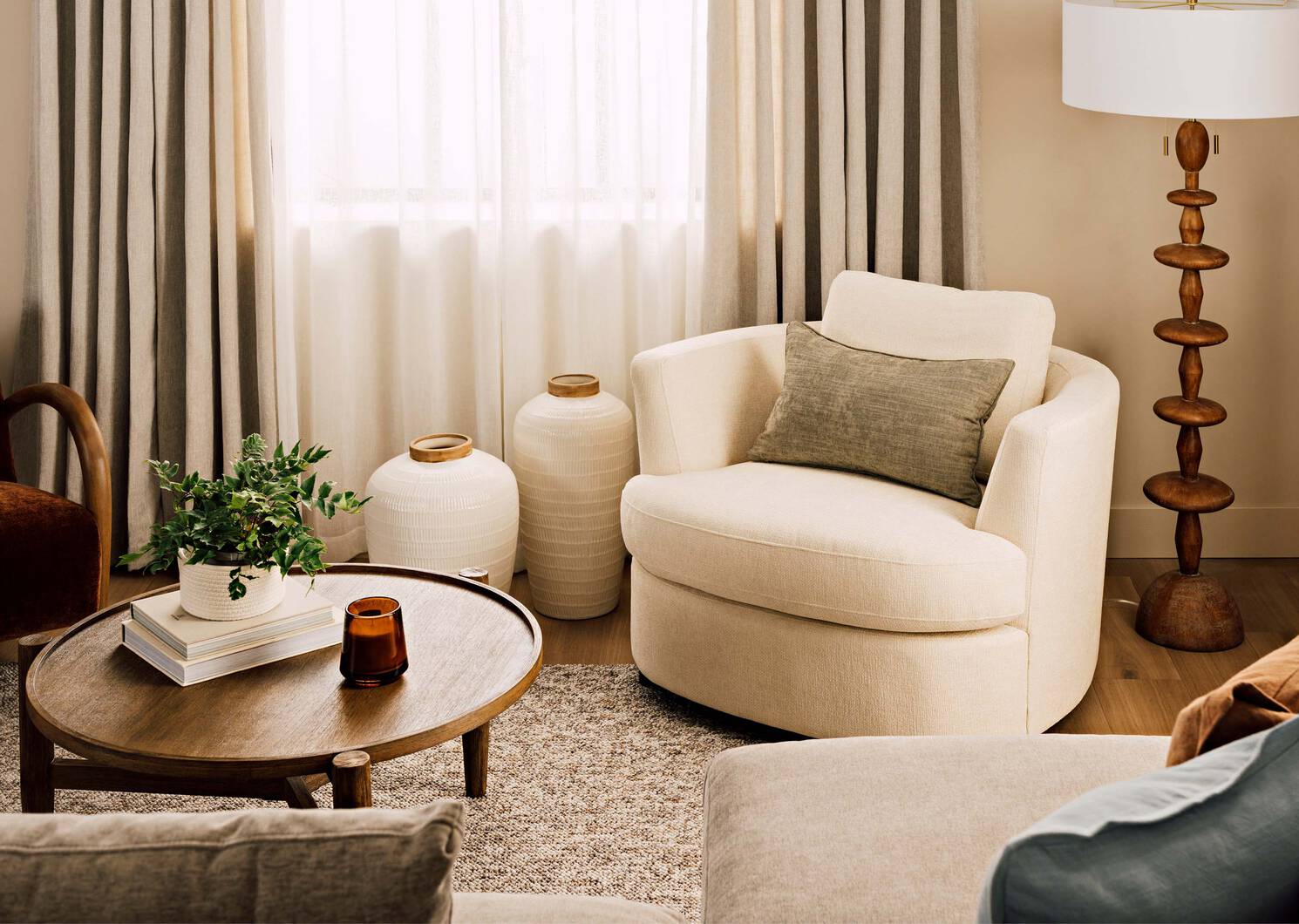 Fauteuil Harriet -Bre ivoire