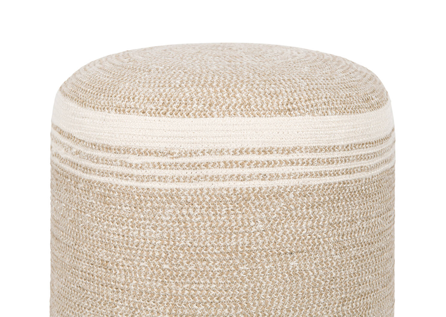 Pouf Renning naturel/ivoire