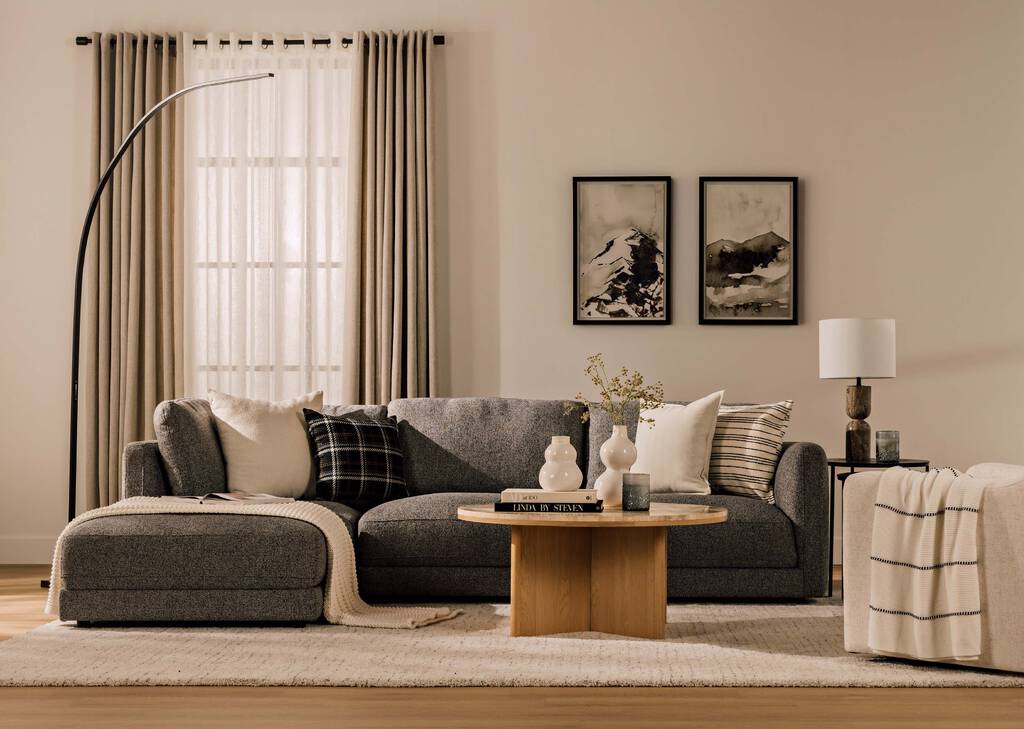 Tyne LED Arc Floor Lamp Black